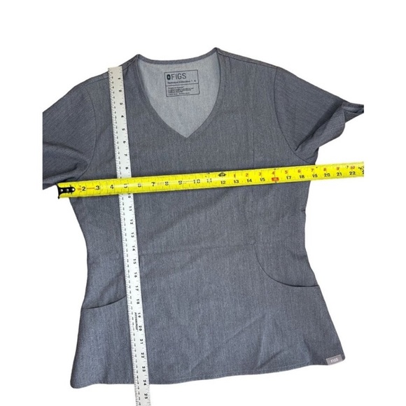 Figs Gray V-Neck Scrub Top - Picture 5 of 5